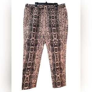 💥 TOM FORD 🐍 Snake Skin Pants - Fits 40"-42" Waist, Black/Peach